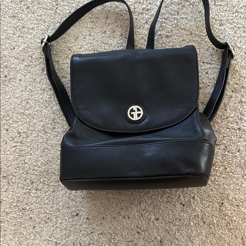 Gianni Bini Black Backpack with Flap Closure